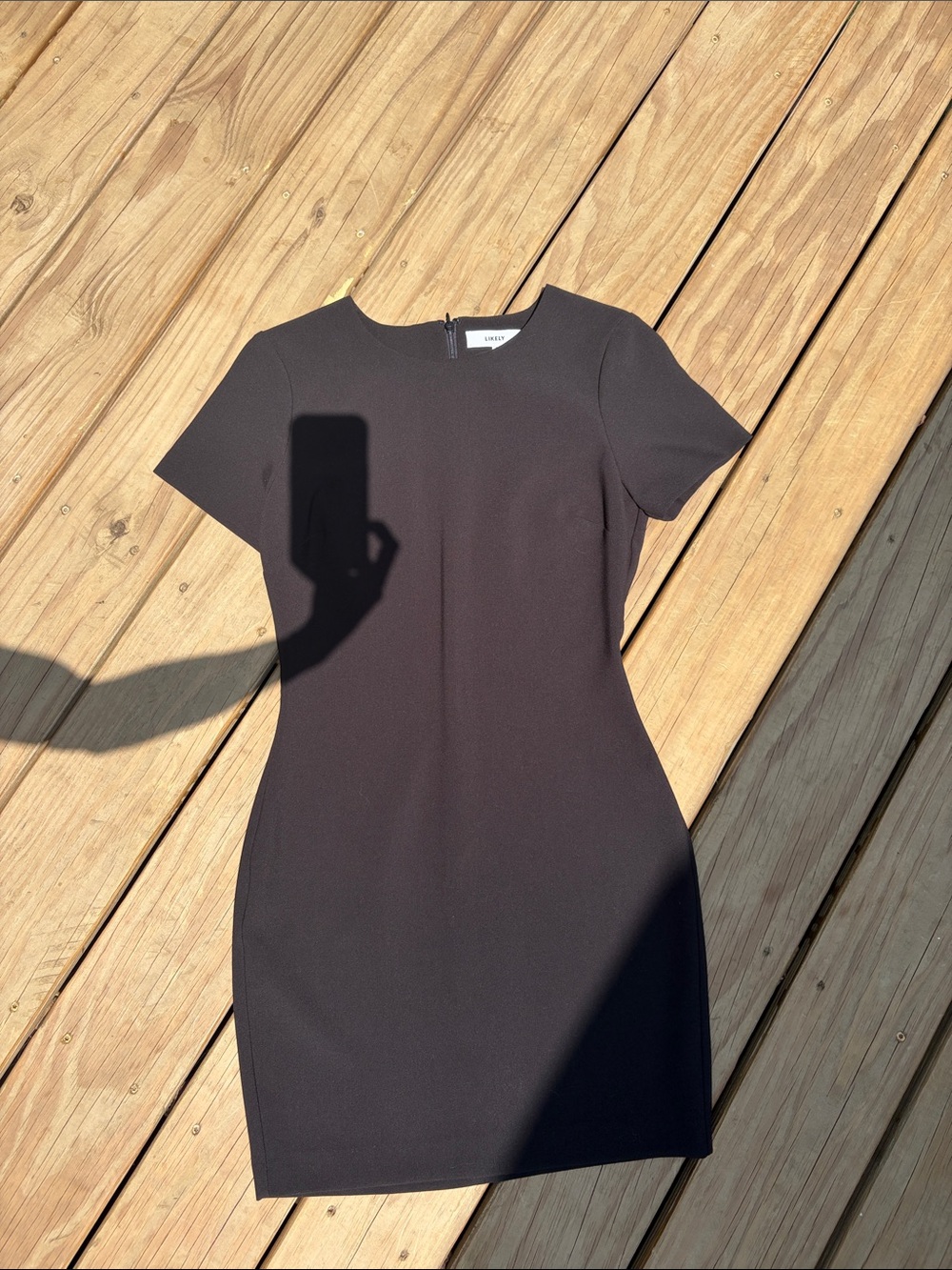 Likely Black Short Sleeve Mini Dress